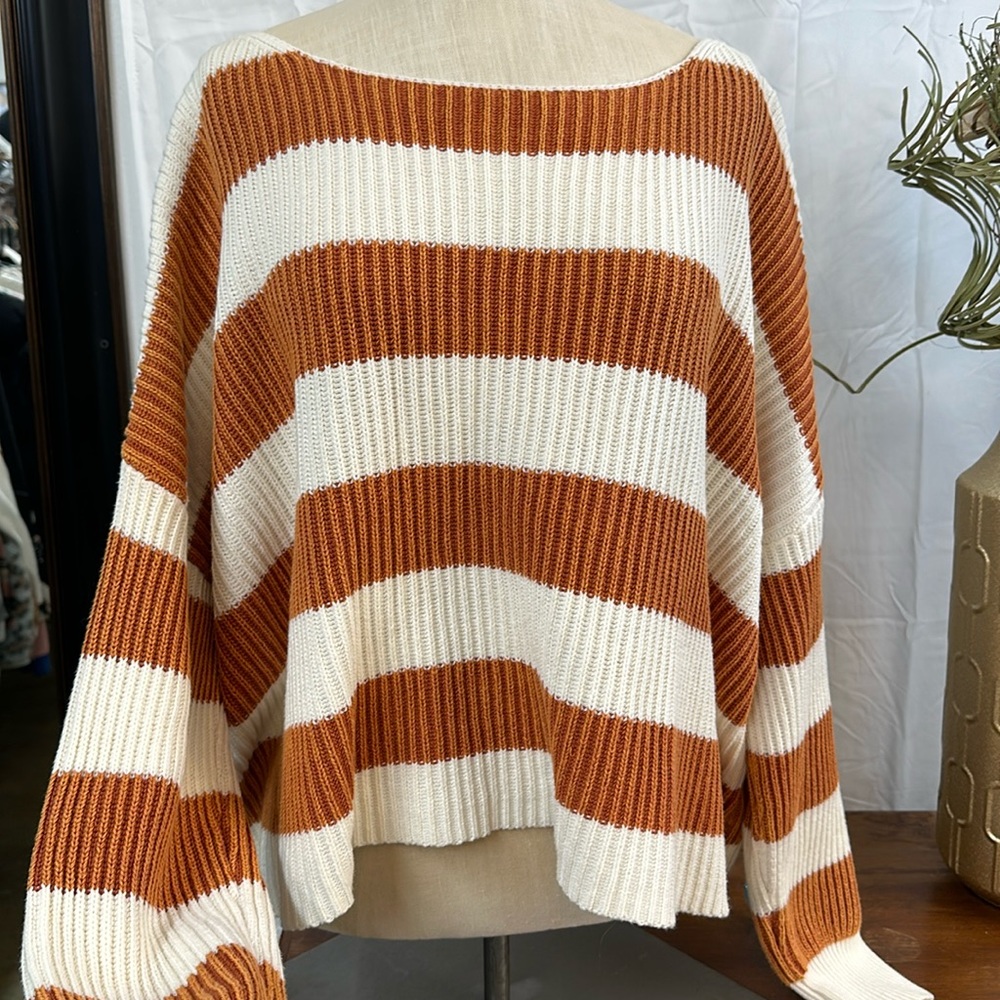 Striped thick sweater